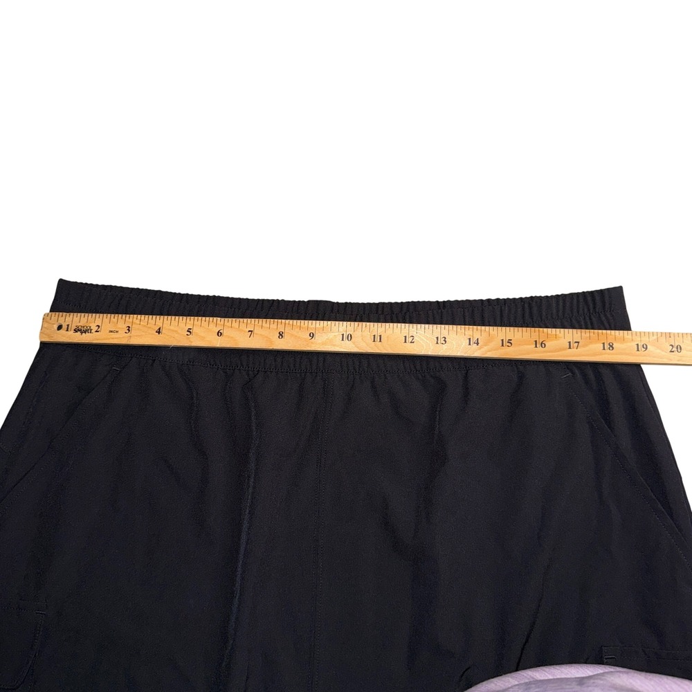 T by Talbots Cargo Active Skort 1X Black Elastic Waist Stretch Utility Skirt - Picture 3 of 6